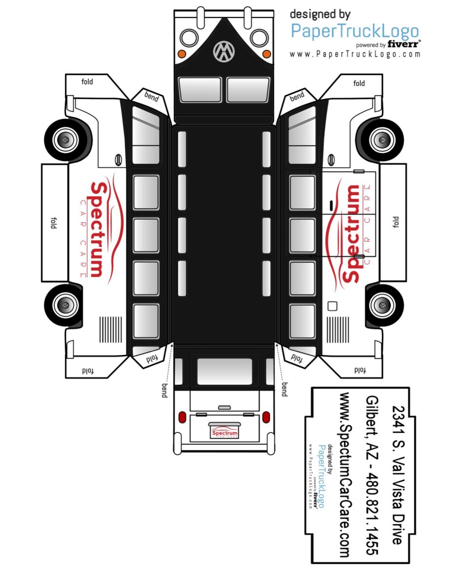 Spectrum Car Care Official Paper Model Vehicle gilbert auto repair ...